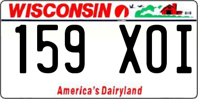 WI license plate 159XOI