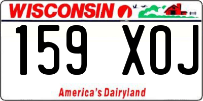 WI license plate 159XOJ