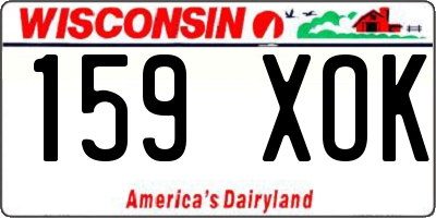WI license plate 159XOK