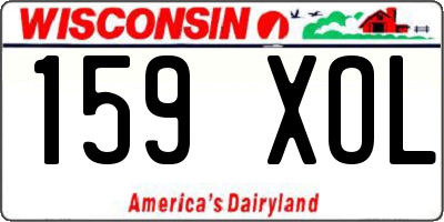WI license plate 159XOL