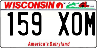 WI license plate 159XOM
