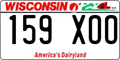 WI license plate 159XOO