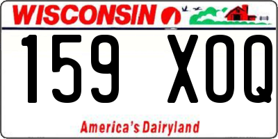 WI license plate 159XOQ