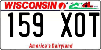 WI license plate 159XOT