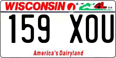 WI license plate 159XOU