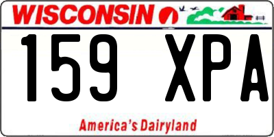 WI license plate 159XPA