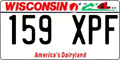 WI license plate 159XPF