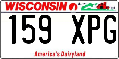 WI license plate 159XPG