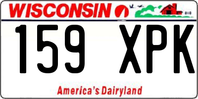 WI license plate 159XPK