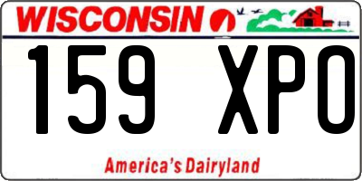 WI license plate 159XPO
