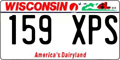 WI license plate 159XPS