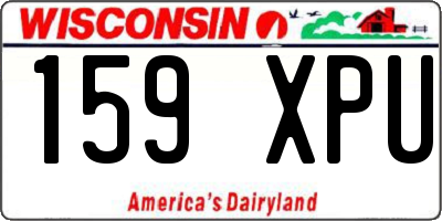 WI license plate 159XPU