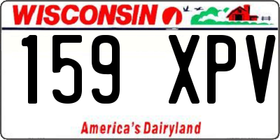 WI license plate 159XPV