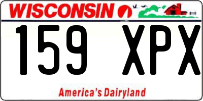 WI license plate 159XPX