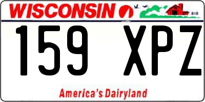 WI license plate 159XPZ