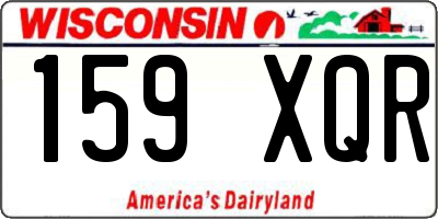 WI license plate 159XQR