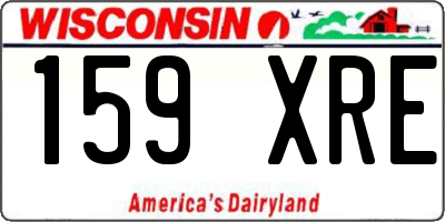 WI license plate 159XRE