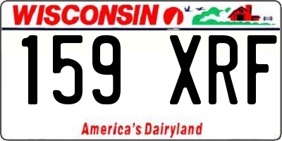 WI license plate 159XRF