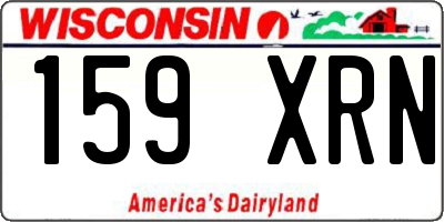 WI license plate 159XRN