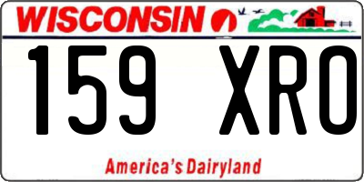 WI license plate 159XRO