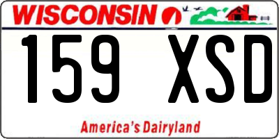 WI license plate 159XSD