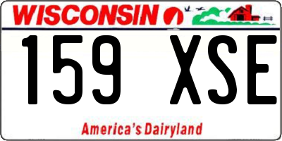 WI license plate 159XSE