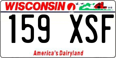 WI license plate 159XSF