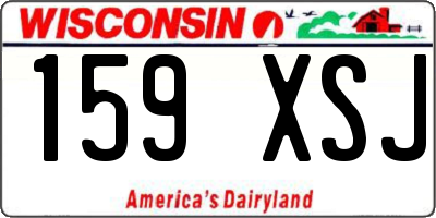 WI license plate 159XSJ