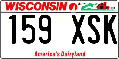 WI license plate 159XSK