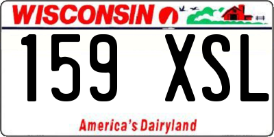WI license plate 159XSL
