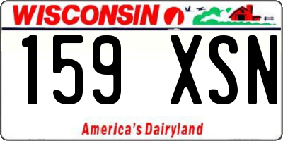 WI license plate 159XSN