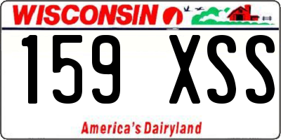WI license plate 159XSS