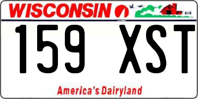 WI license plate 159XST