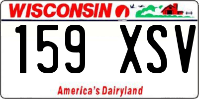 WI license plate 159XSV