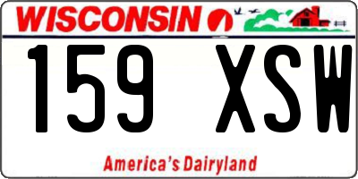 WI license plate 159XSW