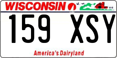 WI license plate 159XSY