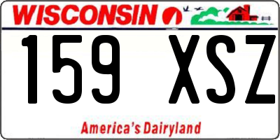WI license plate 159XSZ