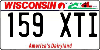 WI license plate 159XTI