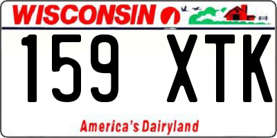 WI license plate 159XTK