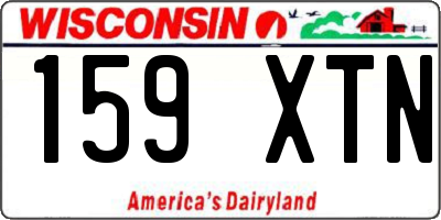 WI license plate 159XTN