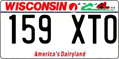 WI license plate 159XTO