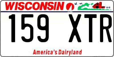 WI license plate 159XTR