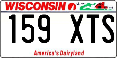 WI license plate 159XTS