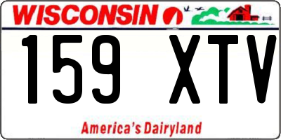 WI license plate 159XTV