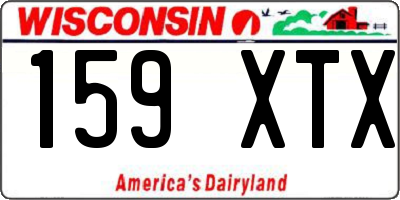 WI license plate 159XTX