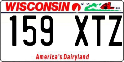 WI license plate 159XTZ