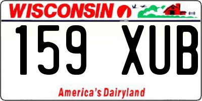 WI license plate 159XUB