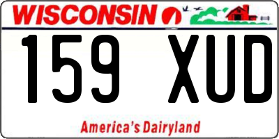 WI license plate 159XUD