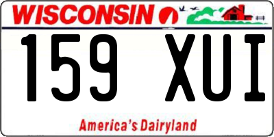WI license plate 159XUI