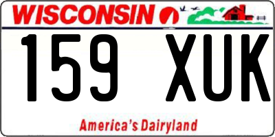 WI license plate 159XUK